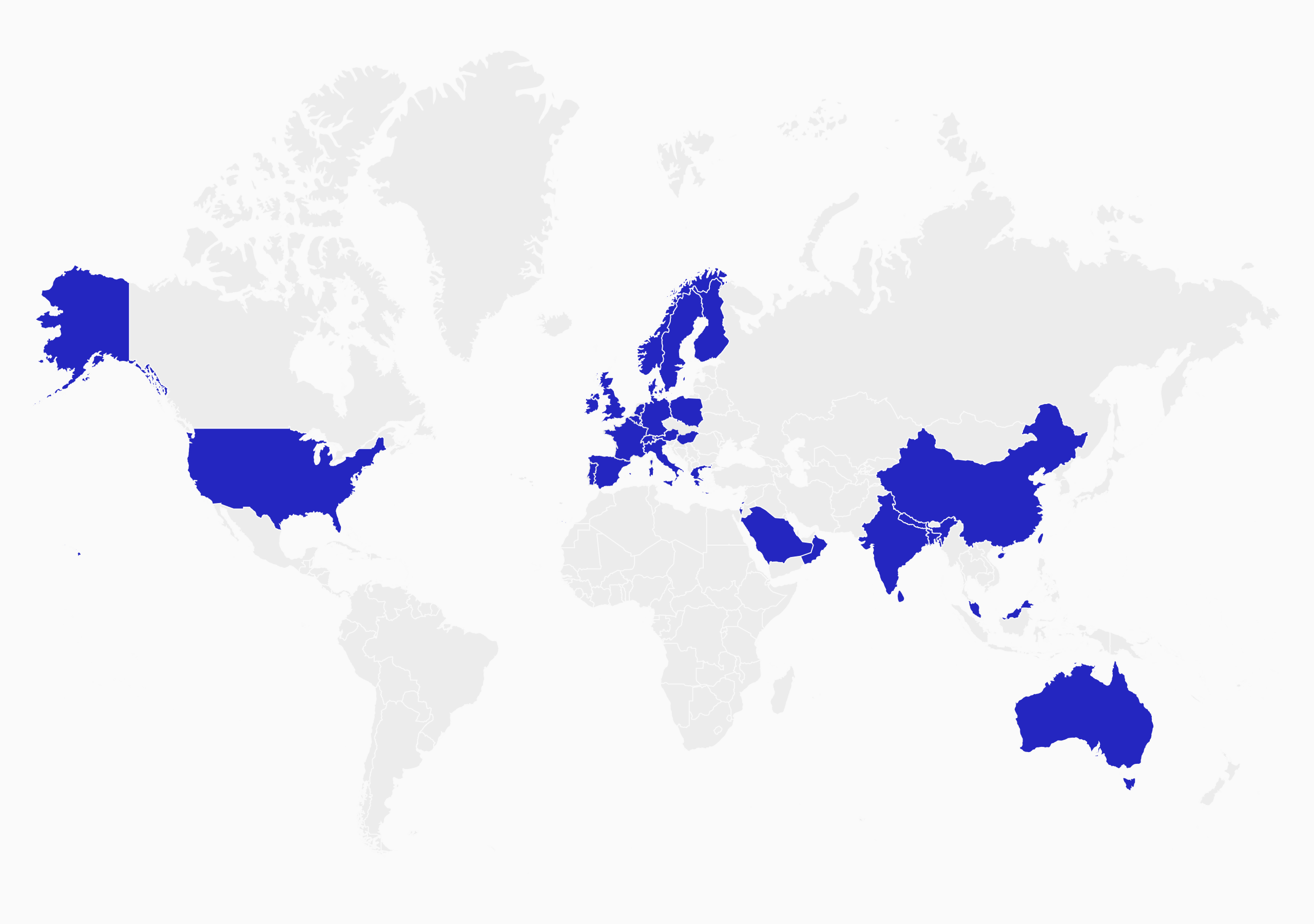 Map showing the global reach of the UltimateBox platform